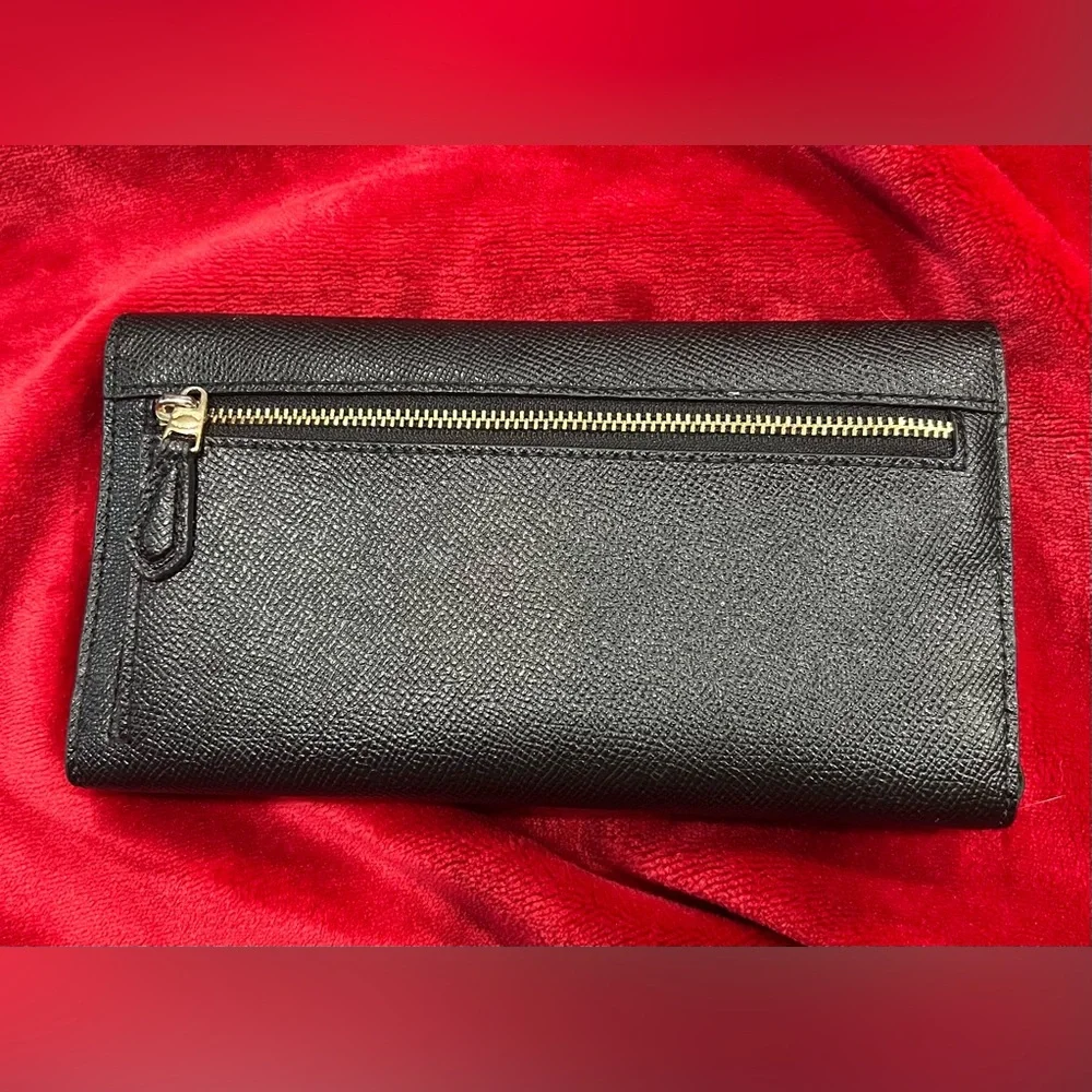 Coach Black w/ Gold Logo tri wallet (used a few times) - Picture 2 of 3